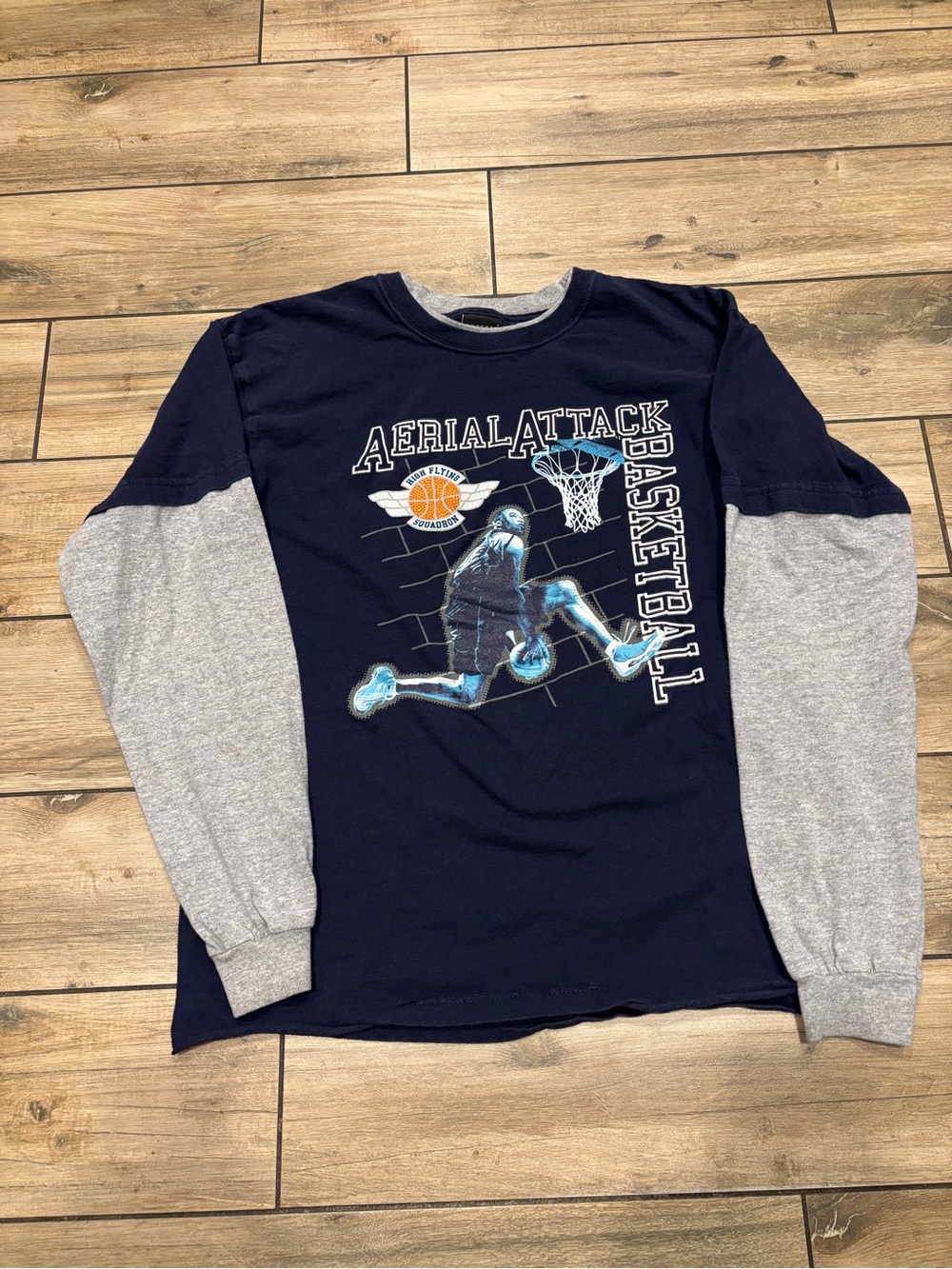 Vintage Cheetah Aerial Attack Basketball Long Sleeve Shirt Size XL Y2K